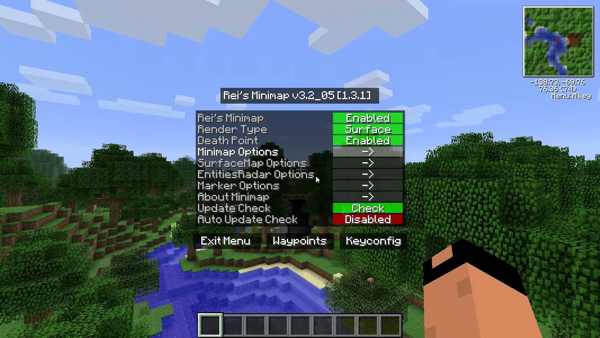 Reis Minimap Mod 1 7 2 1 6 2 1 6 1 1 5 2 1 5 1 1 4 7 1 4 6 1 4 5 Minecraft Modinstaller